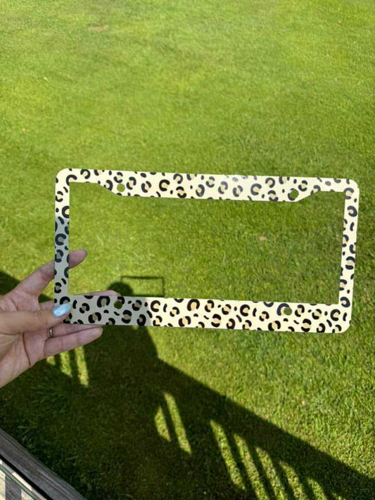 Leopard Print-License Plate Frame